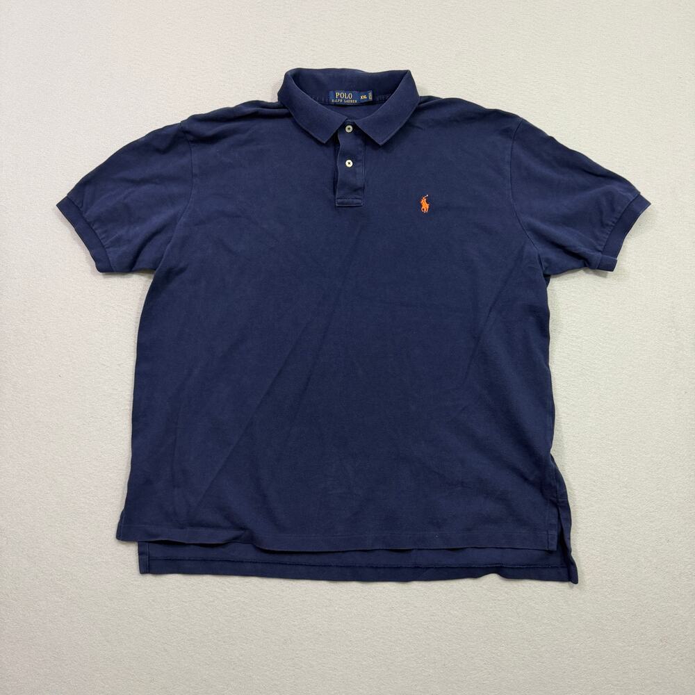 Polo Ralph Lauren Collared Shirt Men's 2XL XXL Blue Pony Logo Preppy Classic